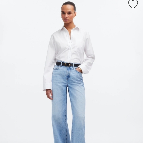 Madewell Tops - Madewell  Relaxed Button-Front Shirt in Poplin| NWT |Sz XS